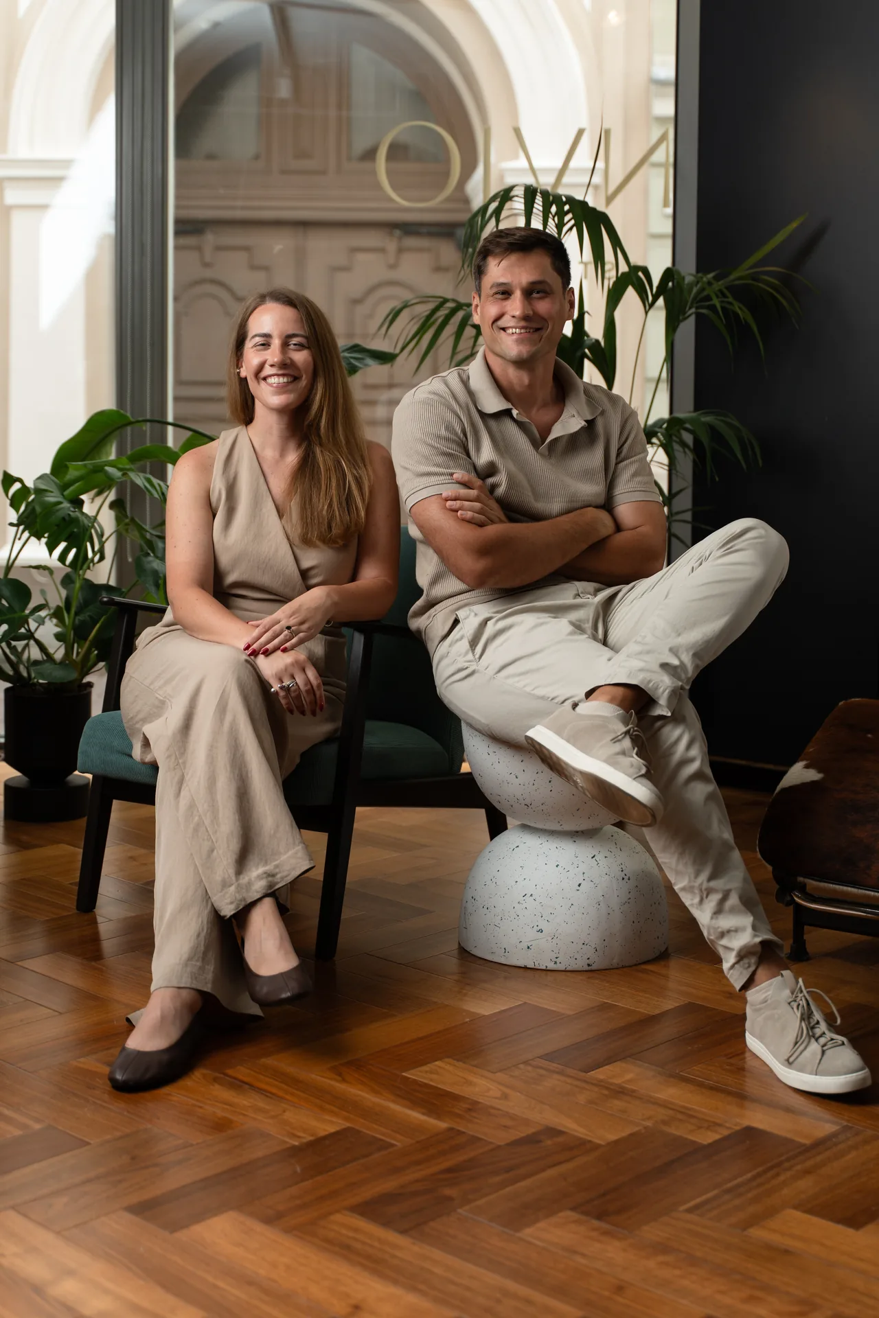 Lina and Gediminas, Lunvio co-founders, in their Vilnius studio